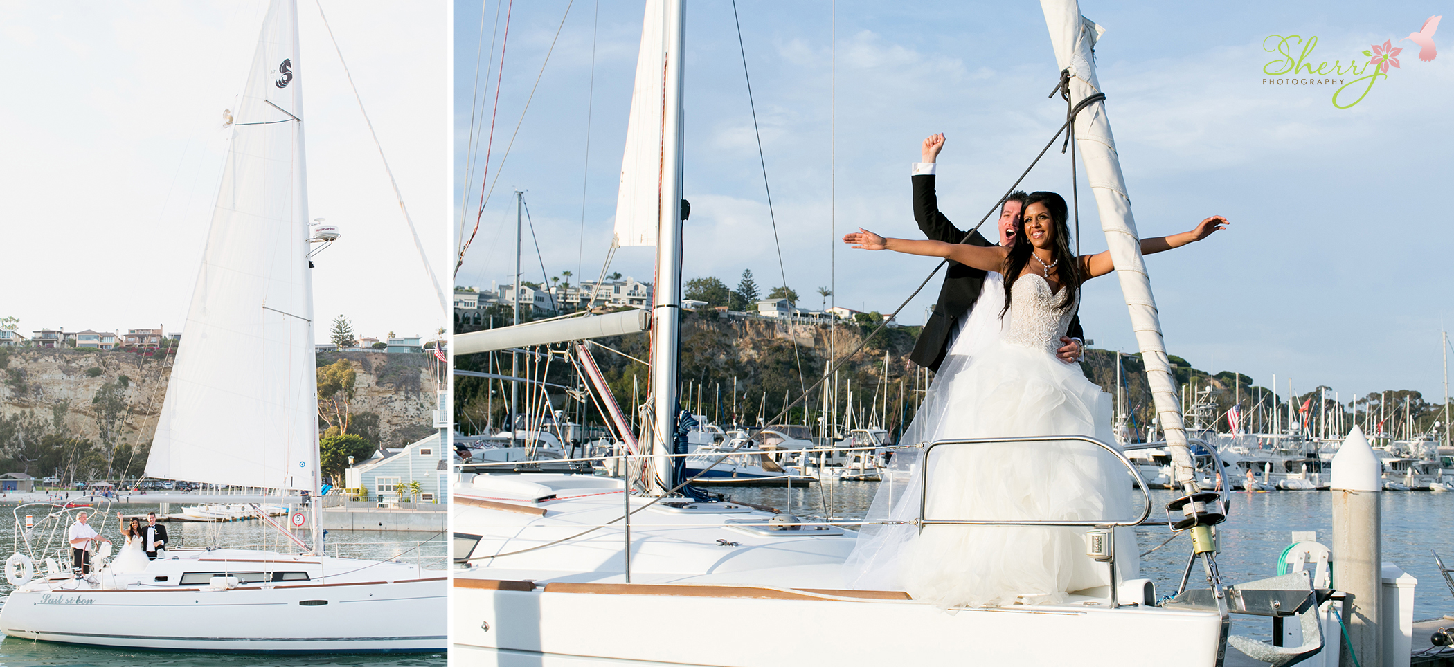 Dana Point Yacht Club Wedding Sailboat